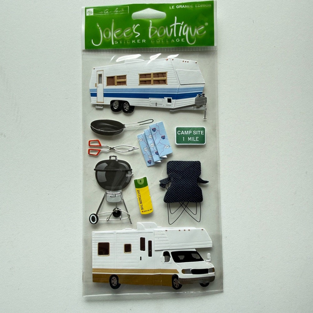Jolees‎ Boutique Sticker Collage Le Grande Edition Campers RV 3D Stickers